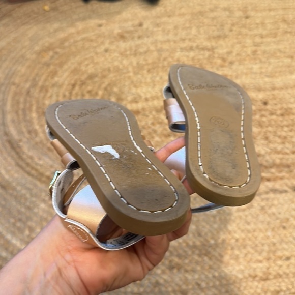 SALT-WATER 
The Retro Waterproof Leather Sandals | Pink Gold 12 Brand new - Picture 4 of 4